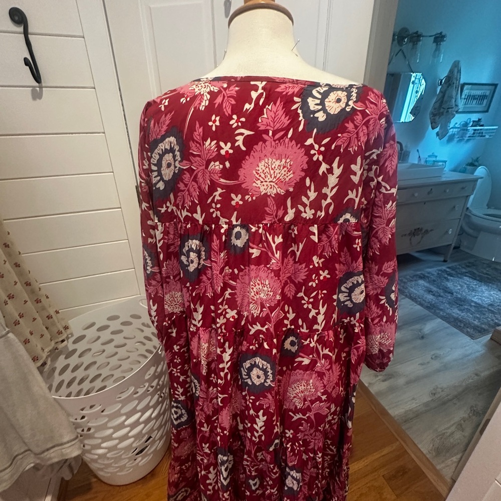 Floral Red and pink Boho maxi dress - Picture 8 of 9